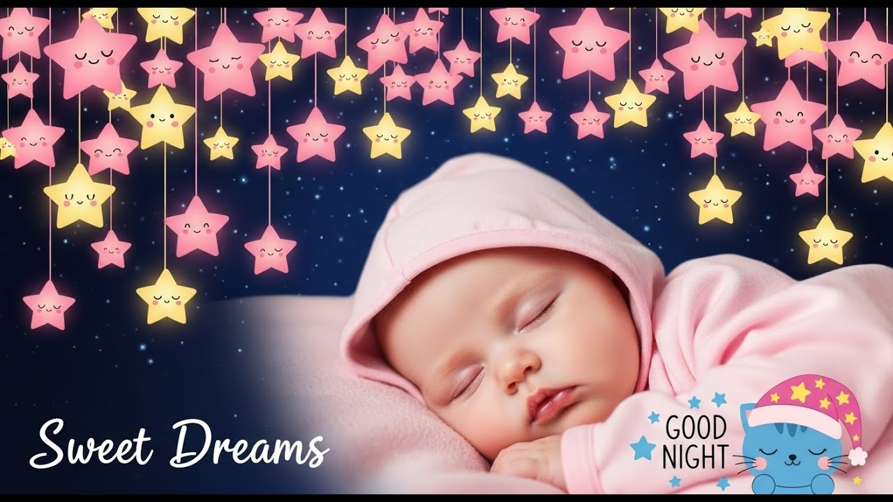 Sleep Music for Babies 🎵 Soothing Baby Music 🎵 Mozart Brahms Lullaby & Calm Night