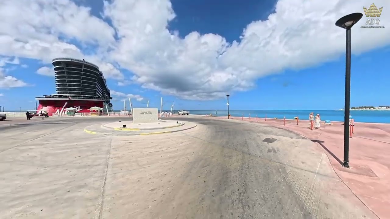 Virgin Voyages | Прибытие на пирс Бимини на яхте Resilient Lady | Поездка на гольф-каре до пляжно...