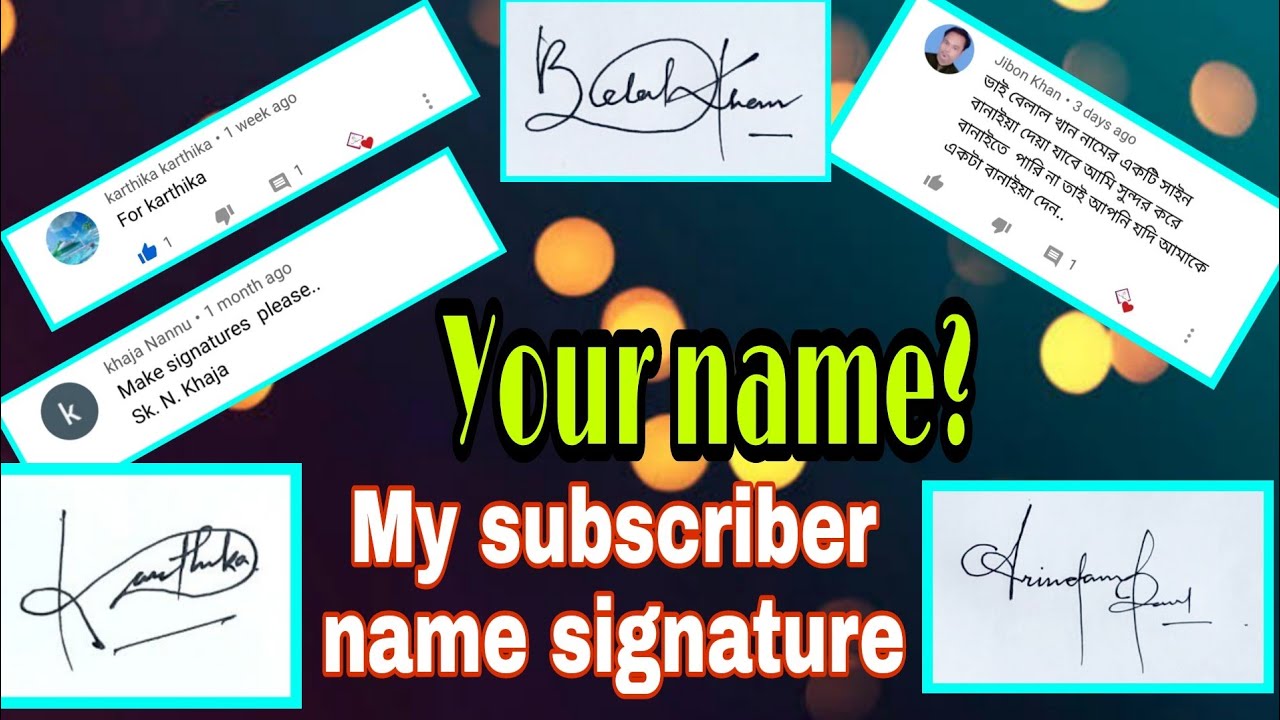 Subscriber name signature | PART - 1 | Anup calligraphy |