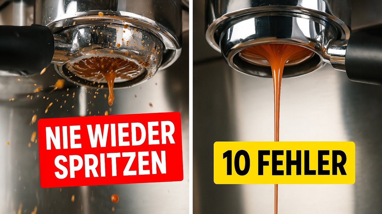 10 Fehler, warum dein Bodenloser Siebträger spritzt? Perfekter Espresso ohne Sauerei in der Küche! ☕