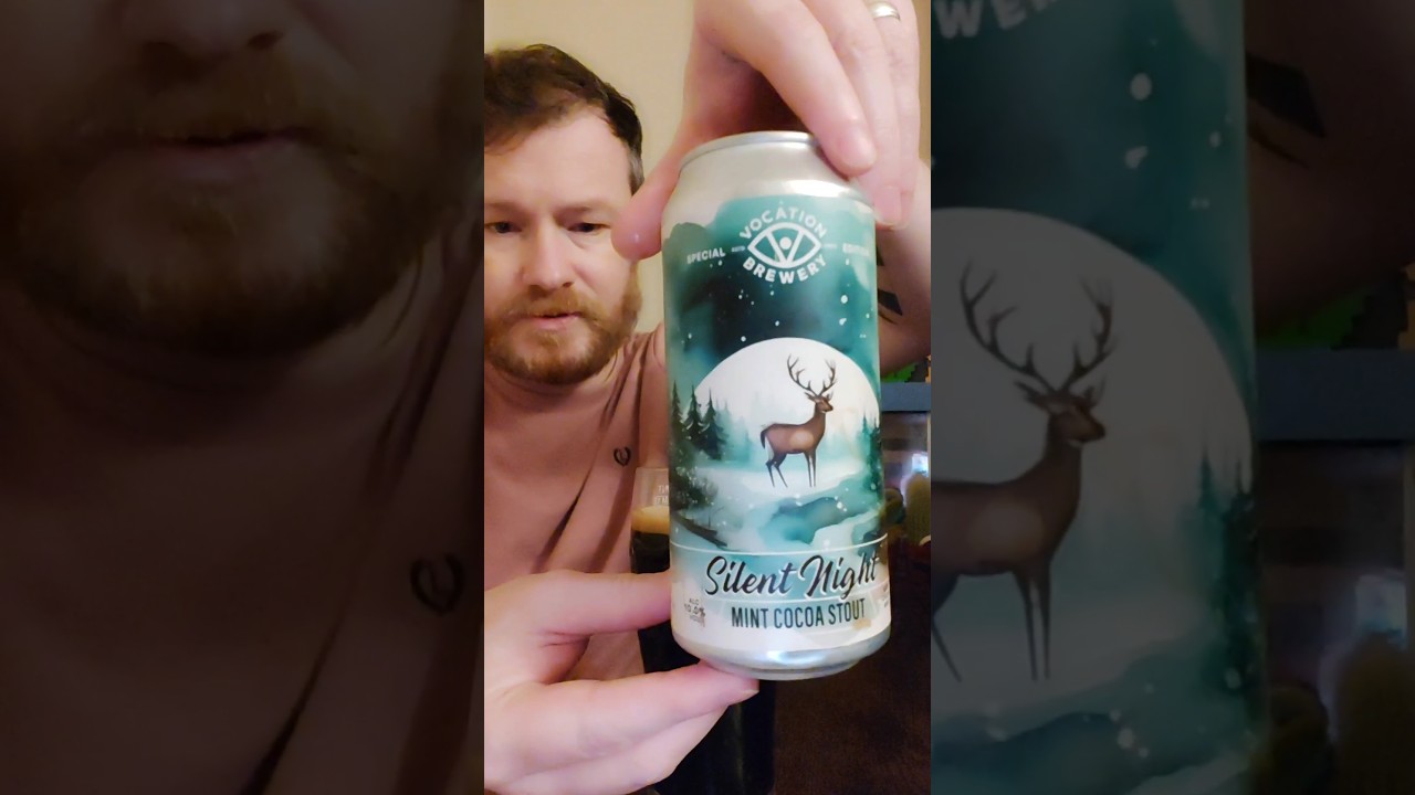 @Irishguydrinks... SILENT NIGHT: MINT COCOA STOUT by VOCATION BREWERY #beer #review #shorts #imo