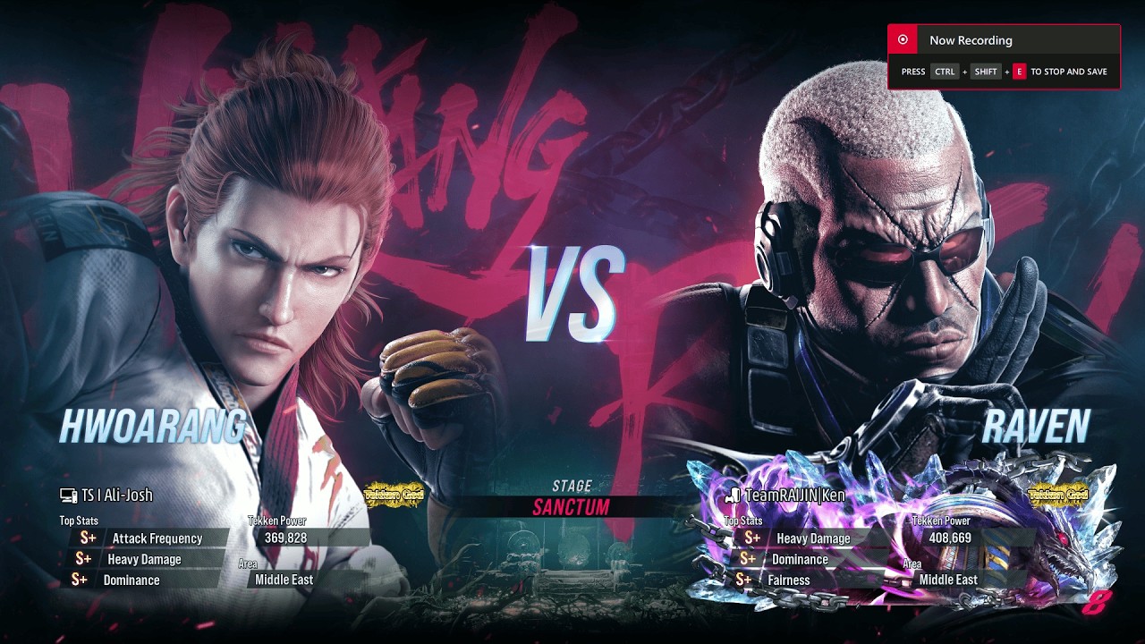 Tekken 8 S2 crazy Hwoarang vs Raven match in rank...