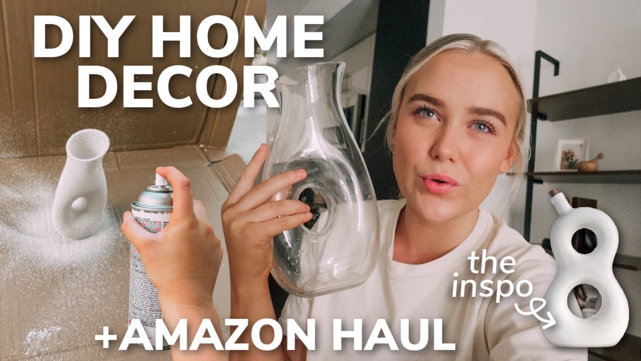 diy home decor projects + amazon clothing haul!!!