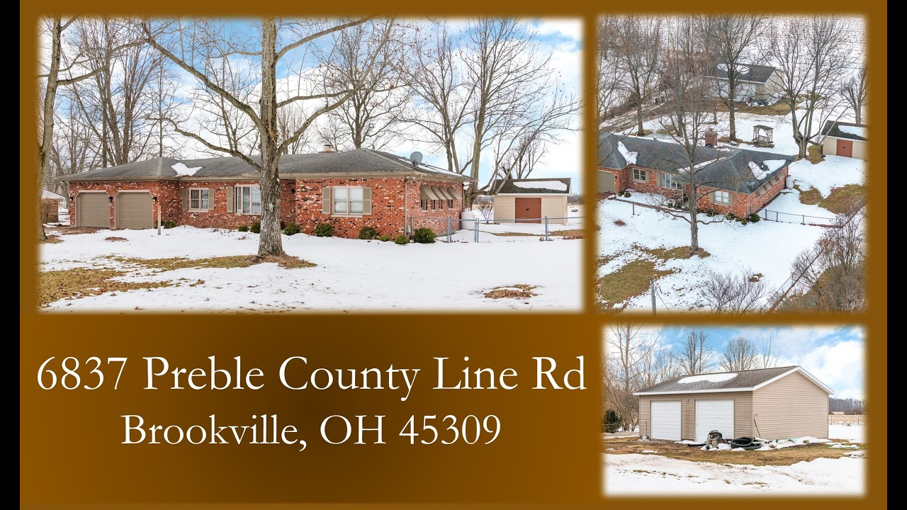 6837 Preble County Line Rd, Brookville, OH 45309 ~ Peaceful country living on 0.91 acres! Must see!