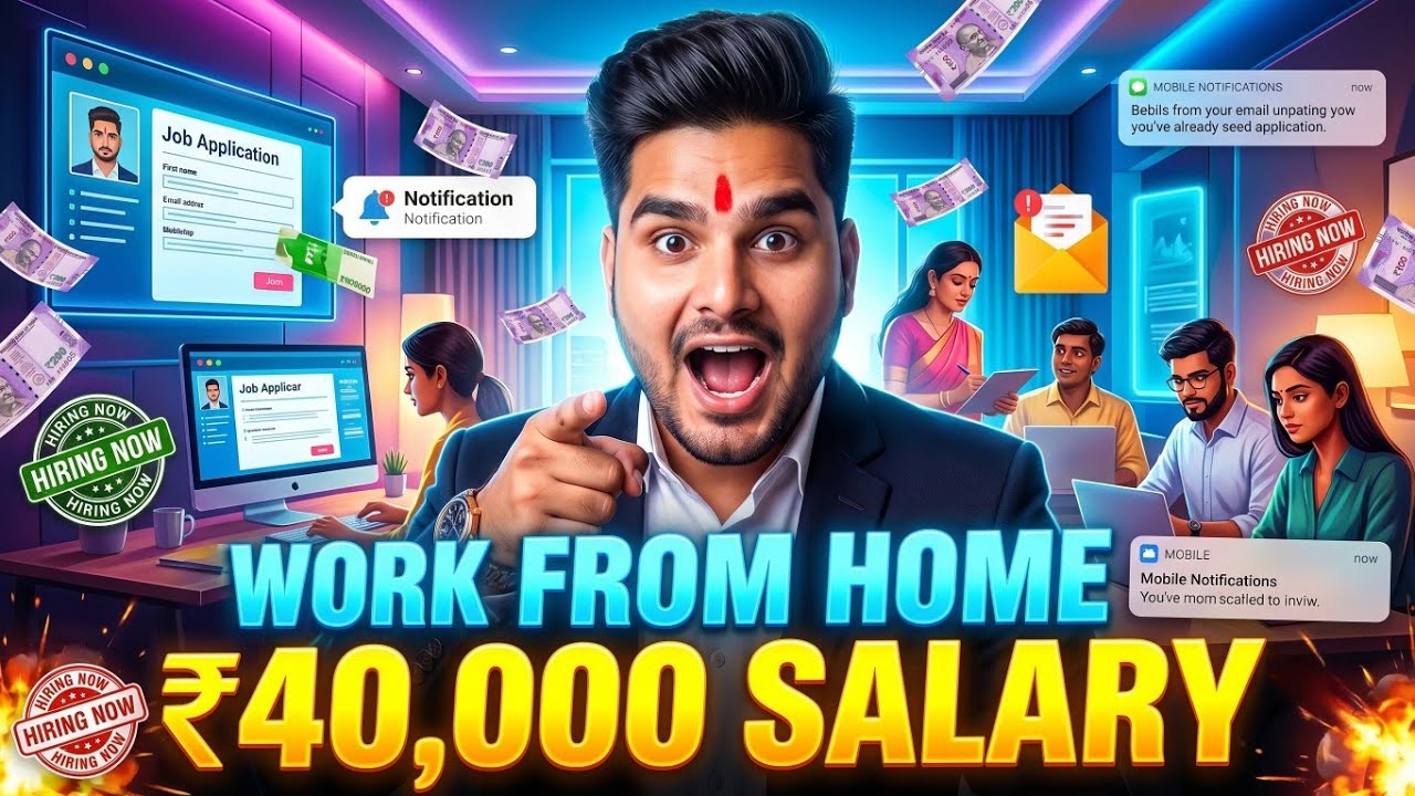 घर बैठे कमाओ ₹40,000 😱 Latest Work From Home Job Vacancy 2026