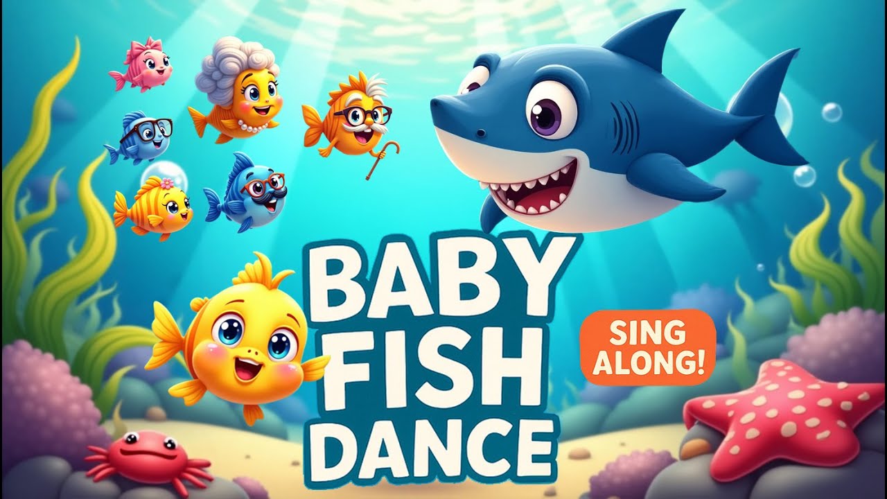 Baby Fish Dance 🐟 | Fun Animated Song for Kids Like Baby Shark