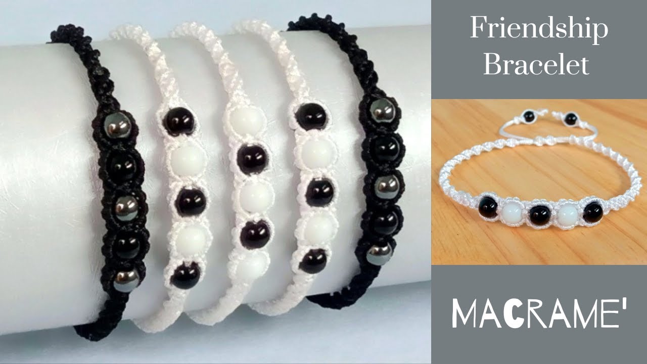 💎BEADED FRIEDNSHIP BRACELET /💙MACRAME BRACELET
