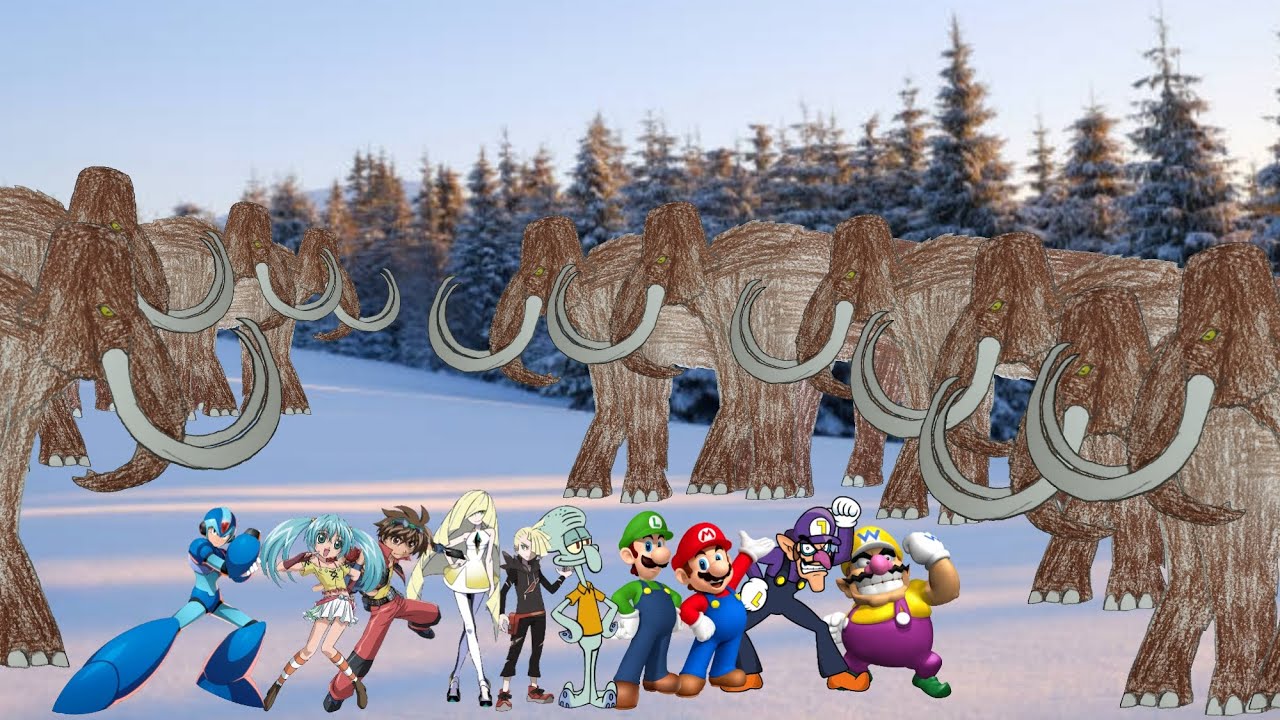 Wario & Friends Dies By Angry Herd Of Primitive Muths In The Tundra Of Primitive Smash Islands