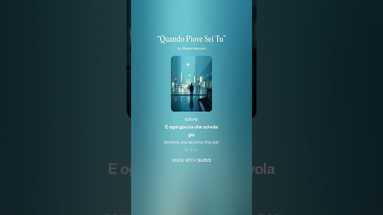 “Quando Piove Sei Tu”