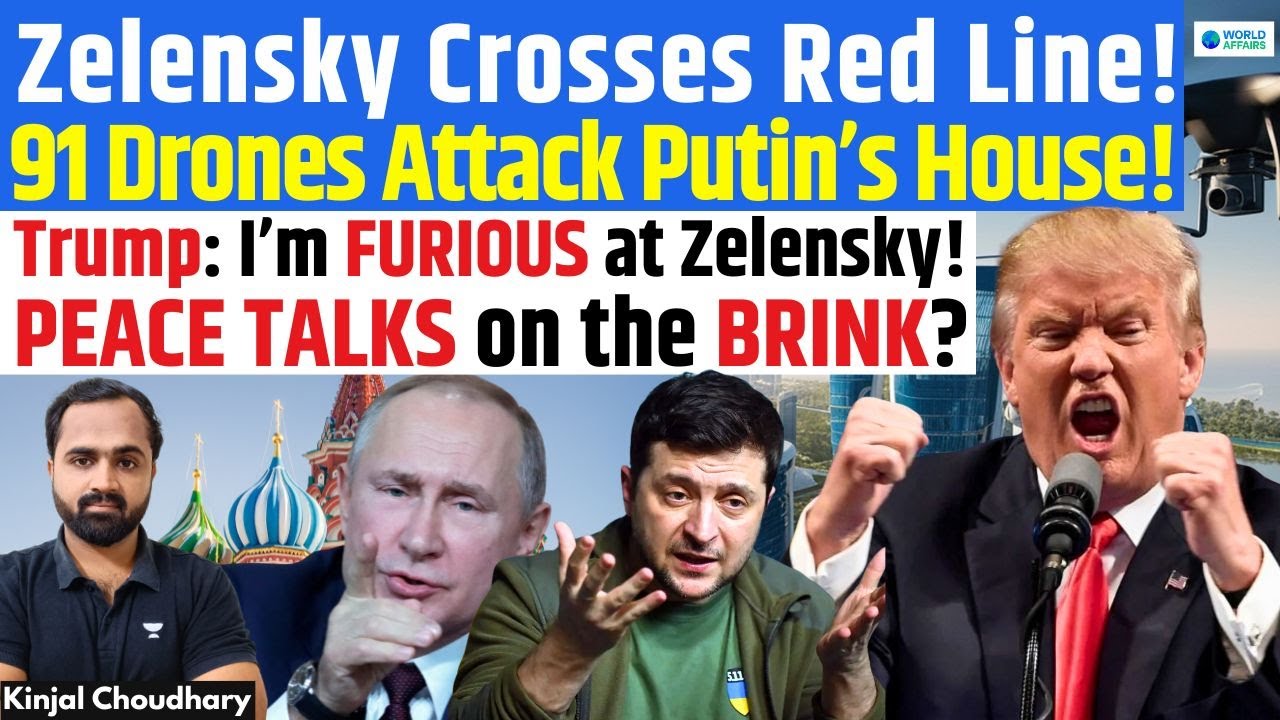 Zelensky Targets Putin's House With 91 Drones! Trump Is Furious! Ukraine Denies! Peace Talks! Kinjal