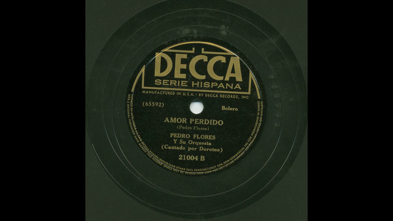 Pedro Flores - Amor Perdido - Decca 21004B