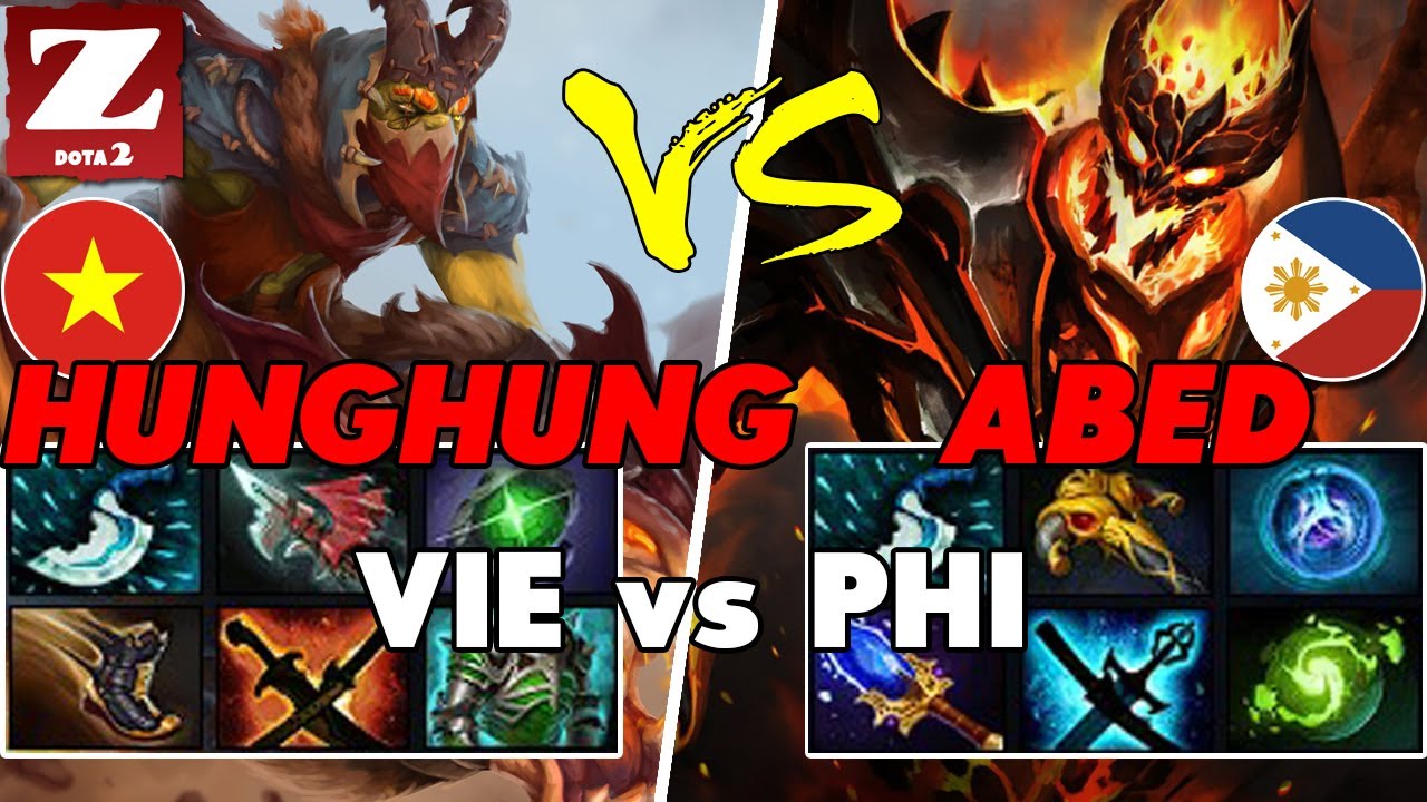 HUNGHUNG (BATRIDER) vs ABED (SHADOW FIEND) - Epic Battle Of Mid Players - Z Dota 2 Channel