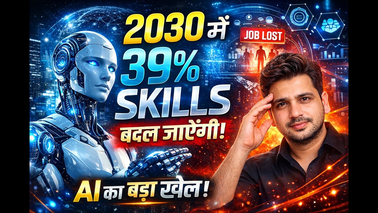 2030 तक 39% Skills बदल जाएंगी 😱 | AI Future Report by World Economic Forum | Skill Outlook 2030