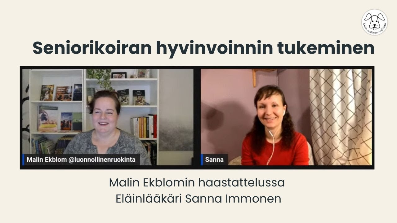 Ikääntyvän koiran tukeminen - mahdollisuudet vaikuttaa koiran terveyteen ruokinnalla, akupunktiolla