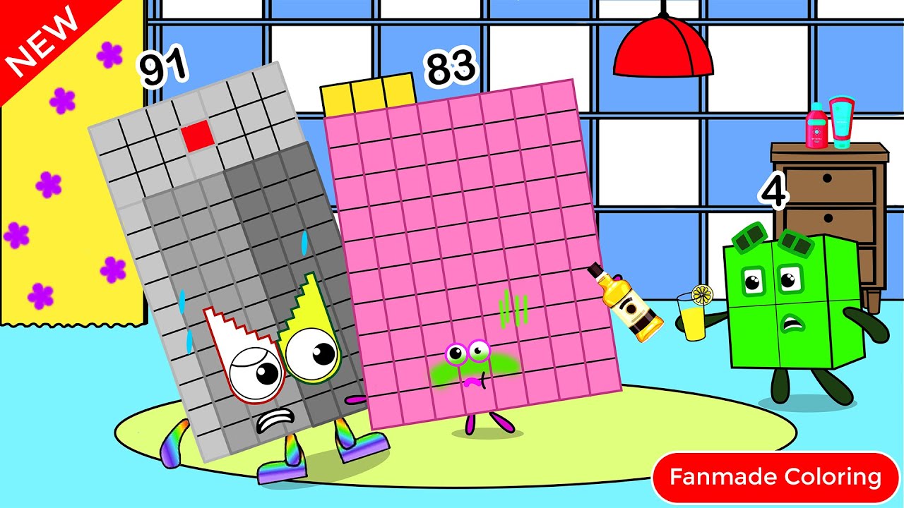 No No! Numberblocks 83 Wants To Vomit | Numberblocks Fanmade Coloring Story