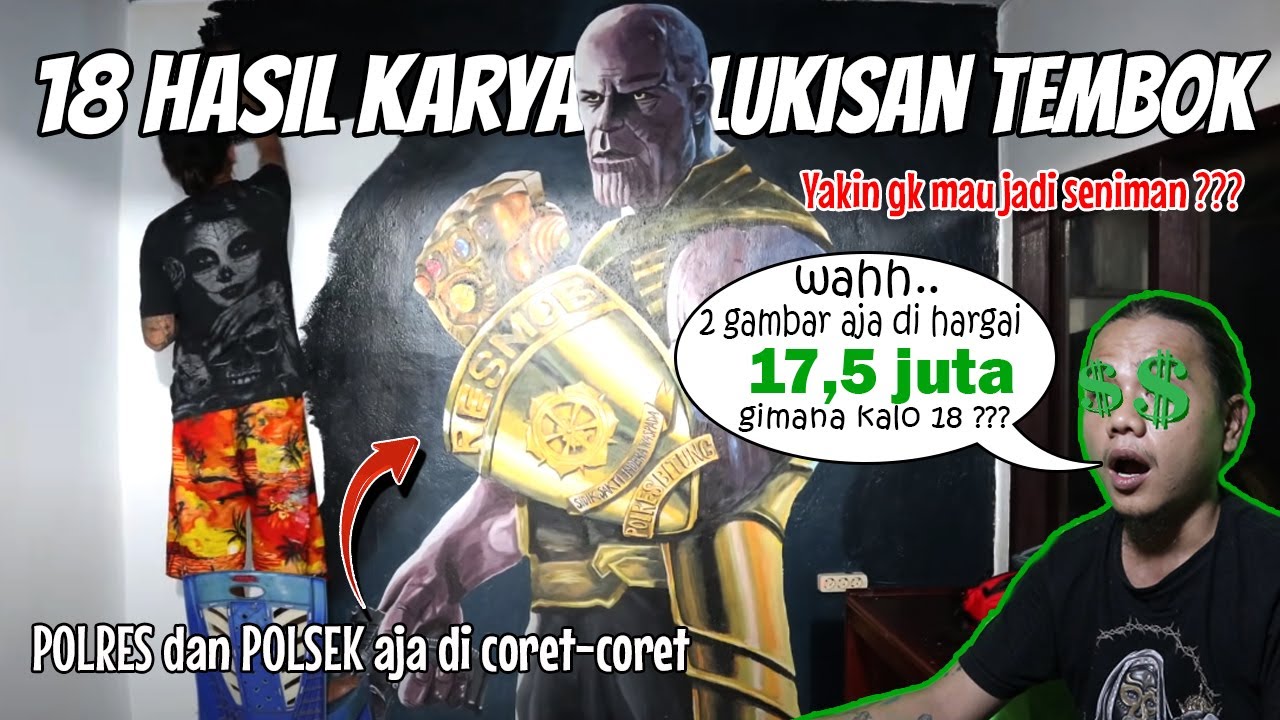 2X ISENG IKUT LOMBA LUKIS TEMBOK DAPAT  Rp. 17,5juta | KUMPULAN 18 MURAL TEMBOK