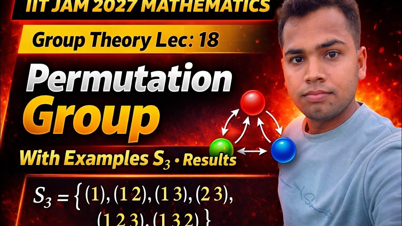 5️⃣ Master Permutation Group (S₃) | Group Theory Lec 18 | IIT JAM 2027 Maths by Umesh Maurya 