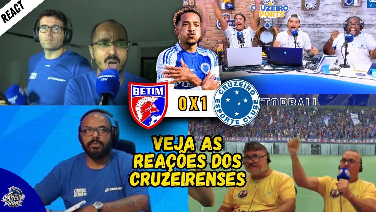 CRUZEIRENSES VÃO A LOUCURA - OUÇA OS GOLS - BETIM 1x0 CRUZEIRO | REACT FUTEBOL