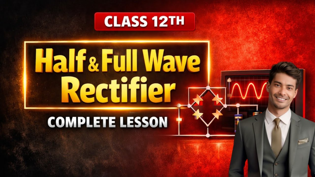 Half Wave & Full Wave Rectifier Class 12 Physics | Diagrams, Derivations, Differences & Practicals