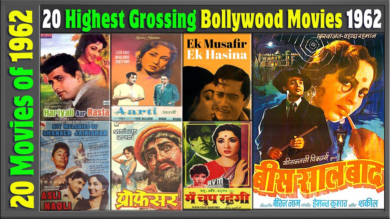 Top 20 Bollywood Movies of 1962 | Hit or Flop | Box Office Collection | Top Indian films | 1960-1970
