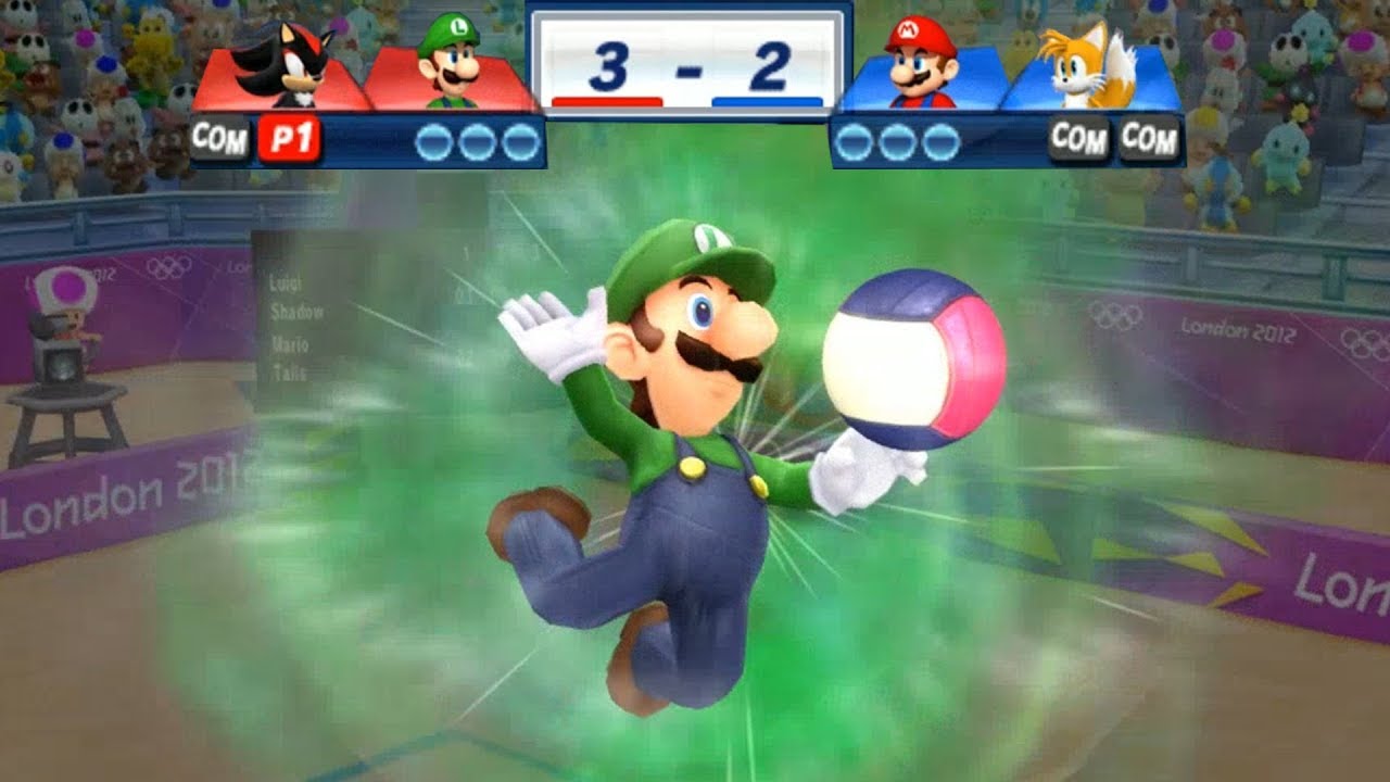 Mario & Sonic At The London 2012 Olympic Games Beach Volleyball #59 With Team Luigi, Shadow