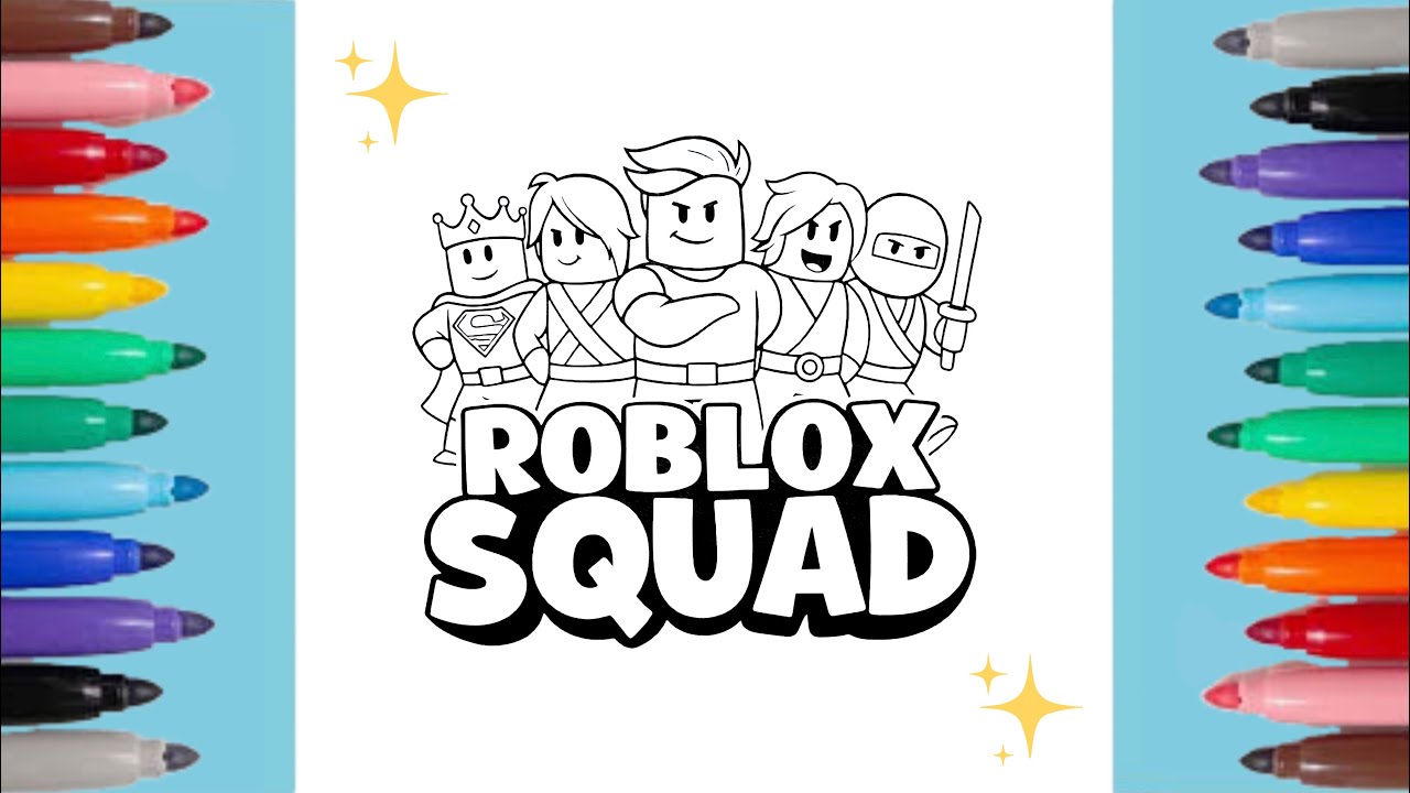 Раскраски Roblox Squad | Раскраски Roblox Squad оживают ✨️