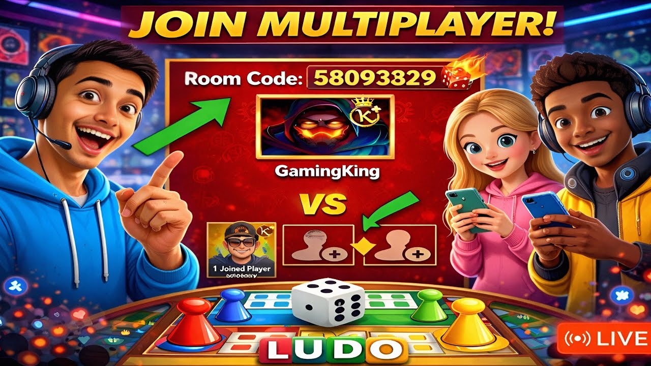 LUDO KING LIVE ♥️ GAMING KING 👑 JOIN MATCH WITH ROOM CODE 🎲 #ludokinglive #ludo #shortslive