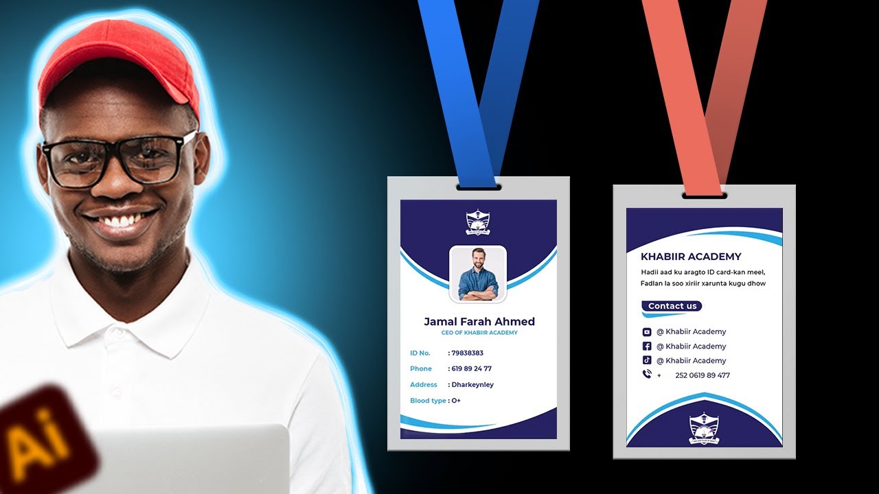 Sida loo sameeyo Id-card | How to design ID card in illustrator
