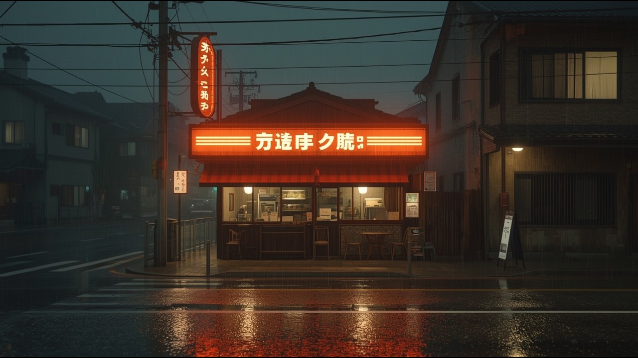 Japanese Ramen Shop lofi 🍜Moody Neon Study Session