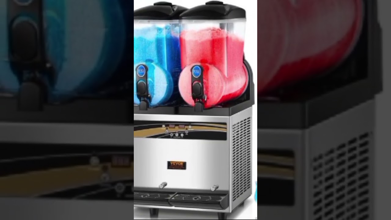 VEVOR Commercial Slushy Machine 15Lx2 Tank Margarita Maker 1000W