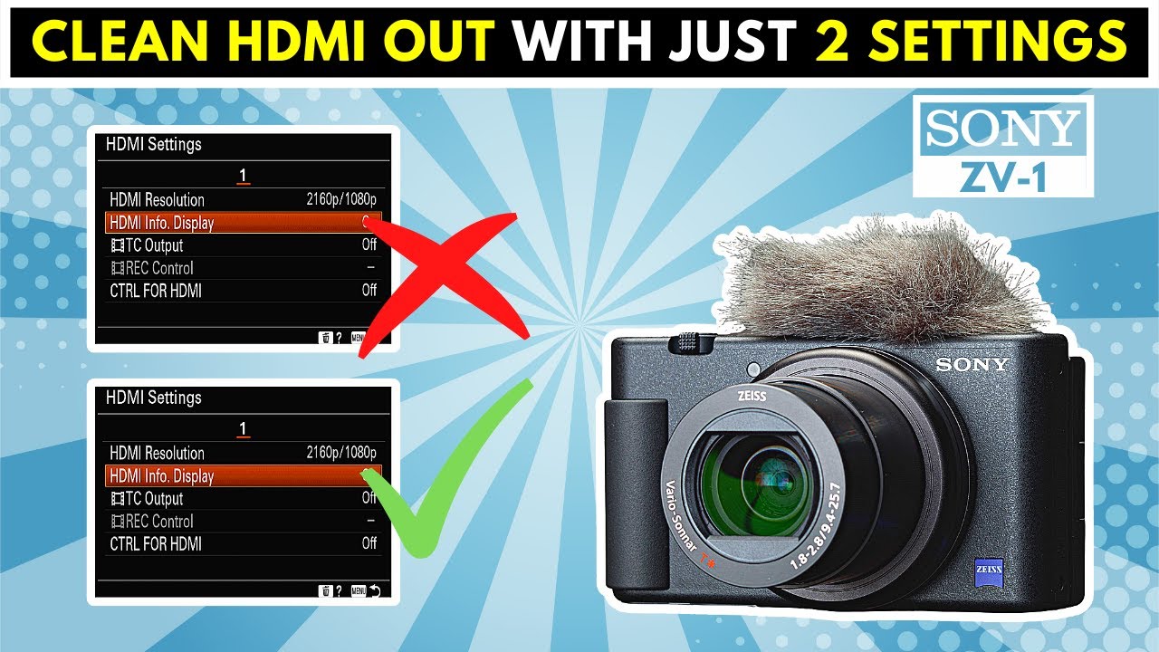 Sony ZV-1 Clean HDMI Out with Just 2 Settings || OBS Setup