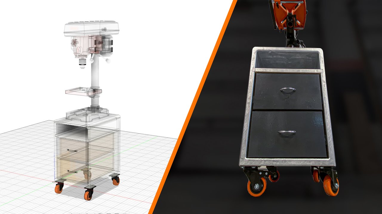 Modern Drill Press Stand w/ Free Plans
