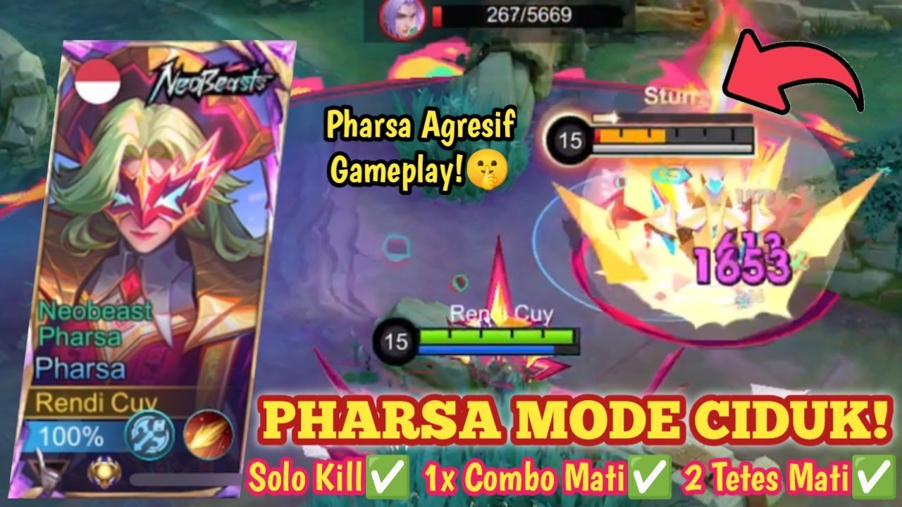 PHARSA MODE COMEBACK! CULIK MUSUH SENDIRIAN! TIPS COMBO PHARSA - BUILD PHARSA TERSAKIT 2026 - MLBB