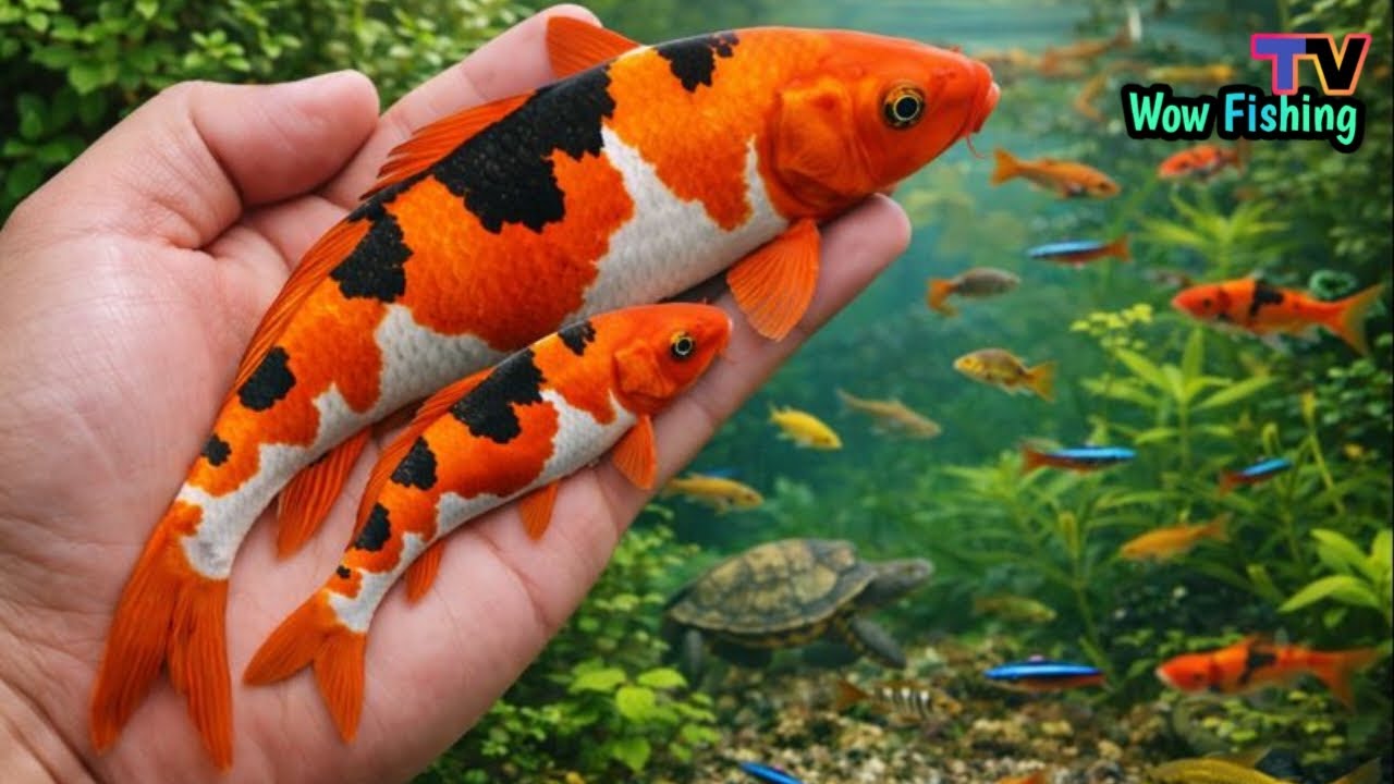 Catch Stunning Freshwater Aquarium Fish in Small Pond | Koi, Guppies & Turtles