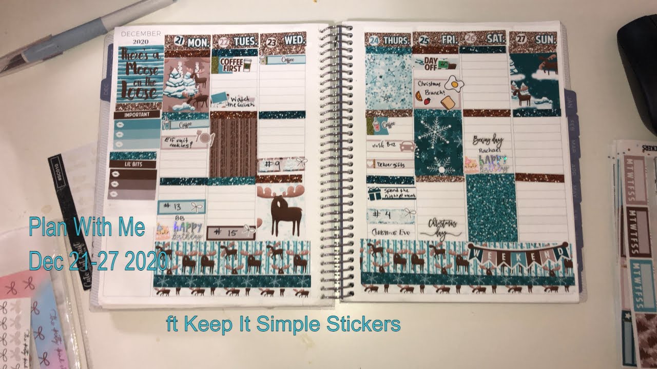 PWM Dec 21-27 2020 ft Keep It Simple Stickers | Plum Paper Planner