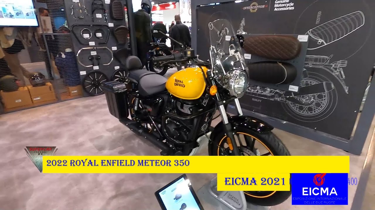 2022 Royal Enfield Meteor 350 In Yellow Walkaround EICMA 2021 Milan