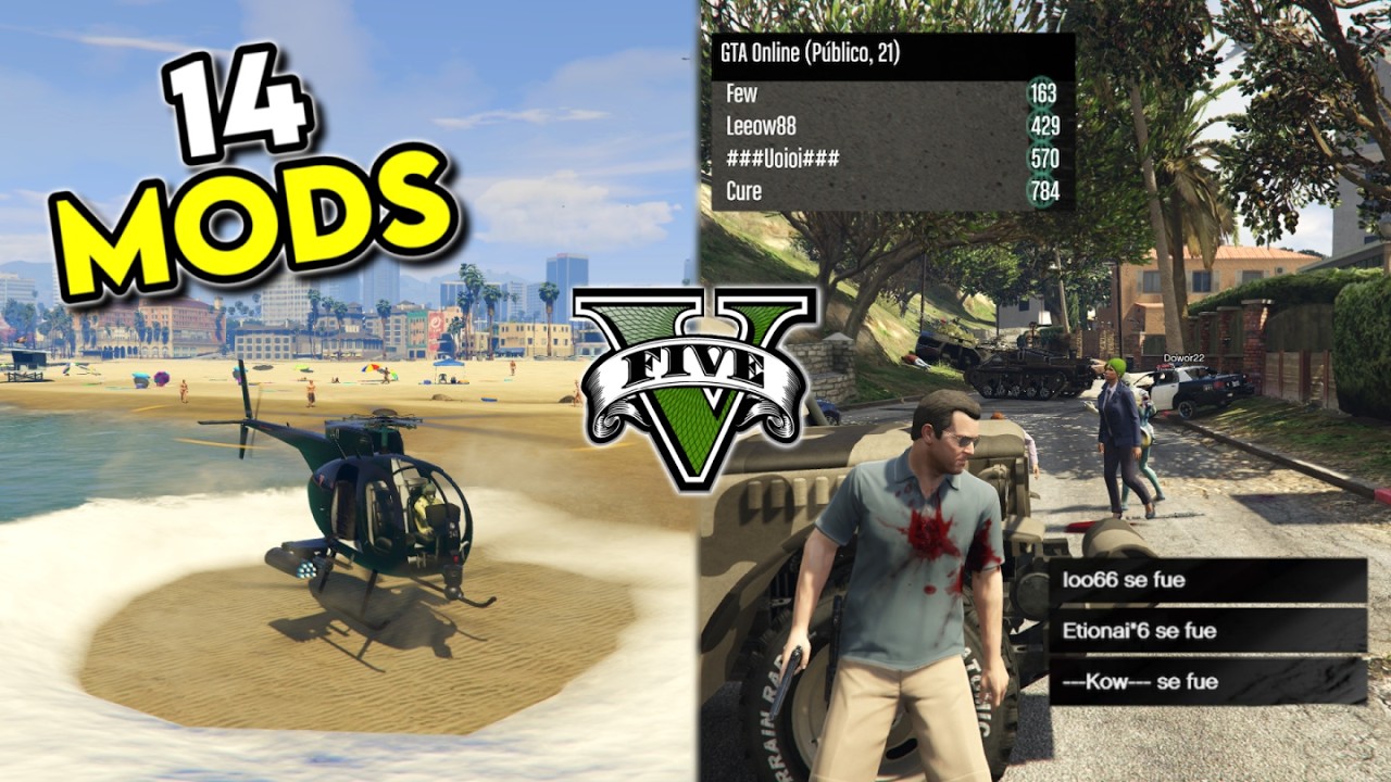 14 MODS DIVERTIDOS y ÚTILES para GTA 5