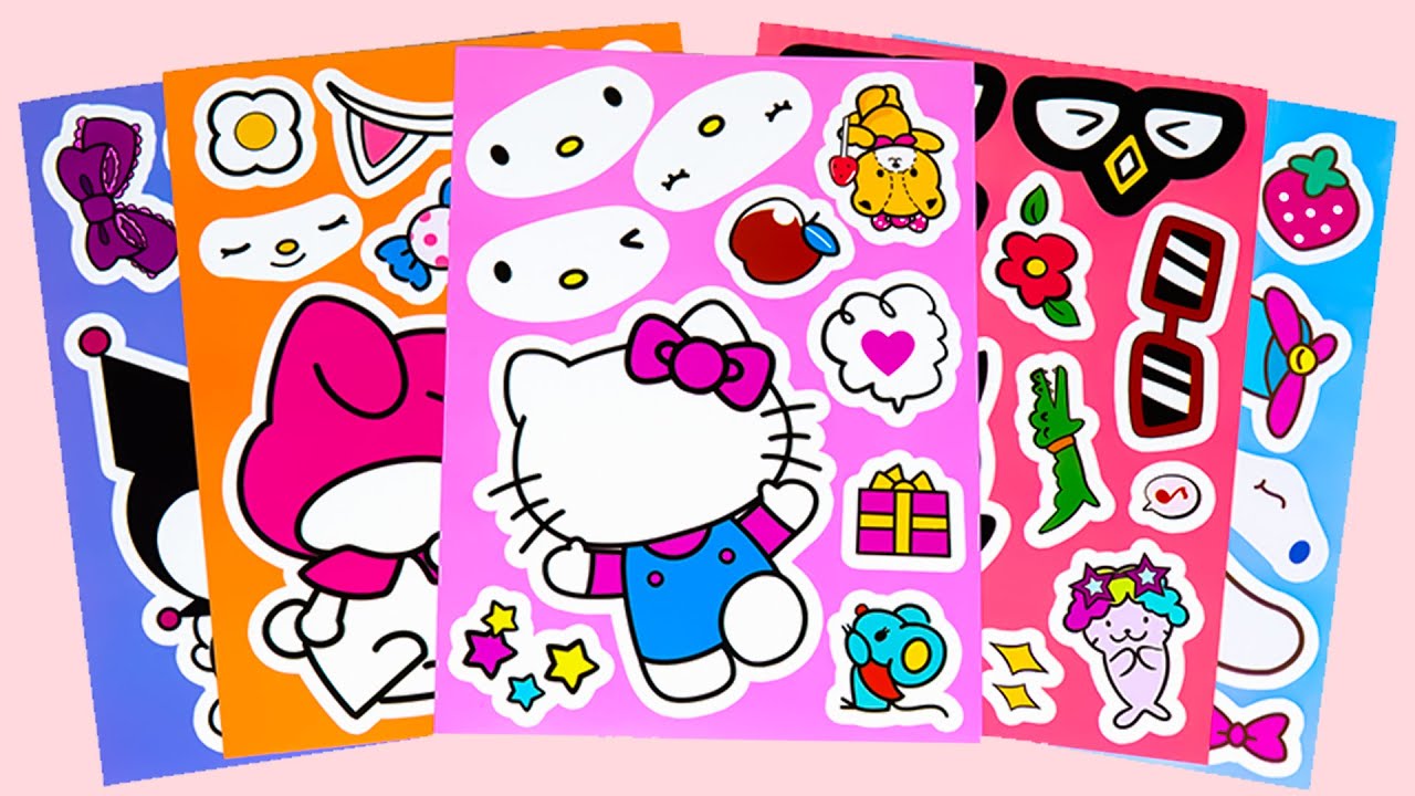 【癒しASMR】ハローキティ🐱と一緒にシールを飾ってはがす🎧 Relaxing Sticker  Peeling with Hello Kitty & Friends