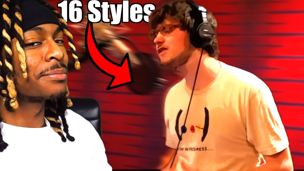 HE DID EVERYONE!! FIRST TIME REACTING TO QUADECA 16 STYLES OF RAPPING