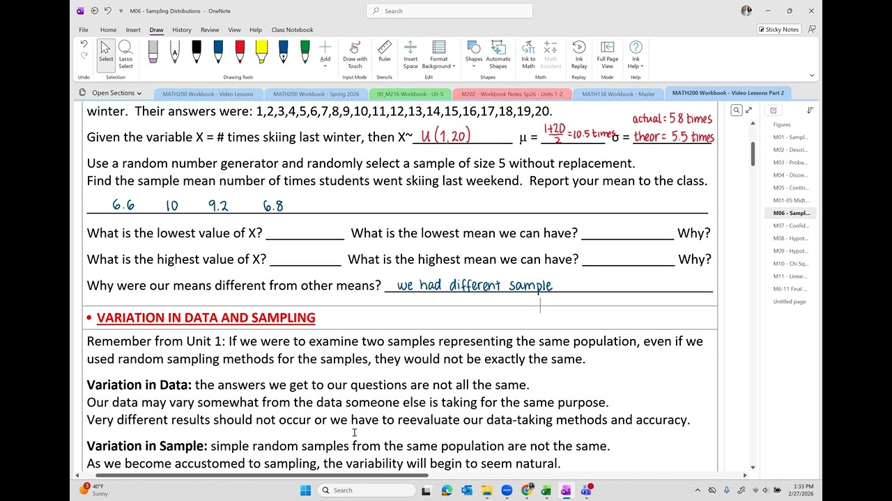 Statistics OER - Section 6-1-a Central Limit Theorem for Sample Means