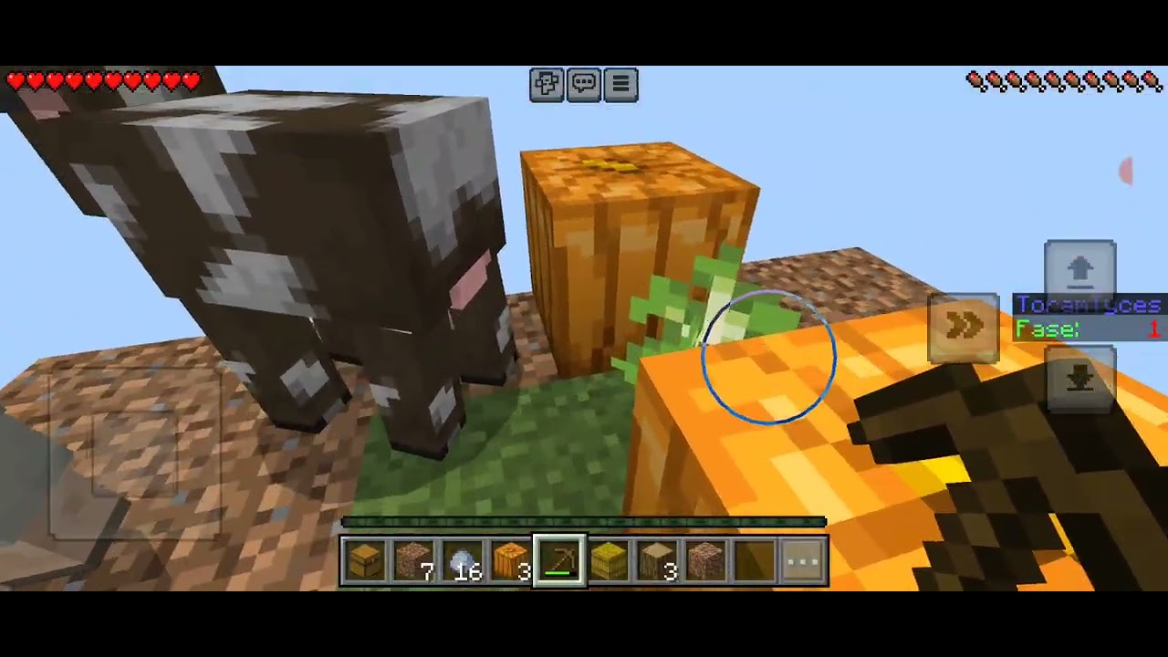Eu jogando minecraft no mumdo de 1 bloco ME AJUDEN KKKK