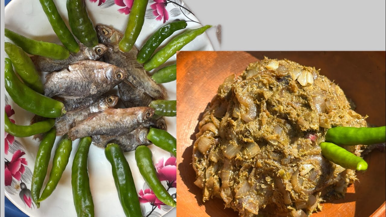 কাঁচা মরিচ দিয়ে চ্যাপা শুঁটকি ভর্তা 🌶️ #vorta_recipe#chepashutki#youtubevideo#bangladesh 