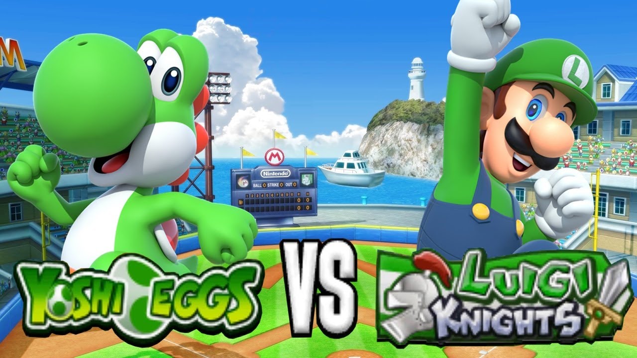 Mario Super Sluggers - Team Yoshi Vs. Team Luigi