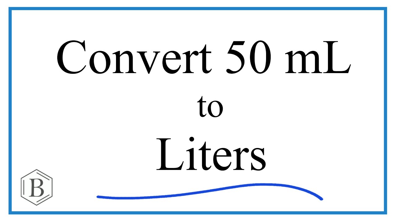 Przelicz 50 ml na l (50 mililitr&oacute;w na litry)