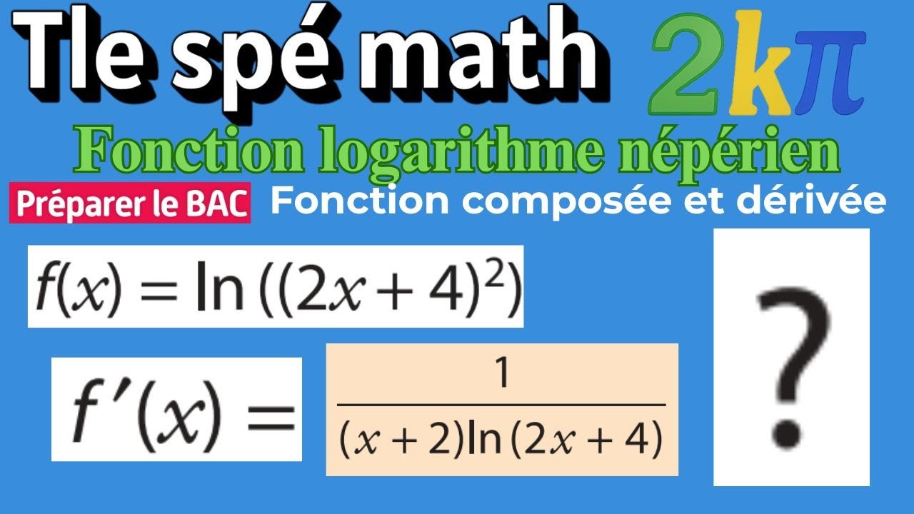 103p194 Dérivée avec ln : quelle est la bonne expression ?