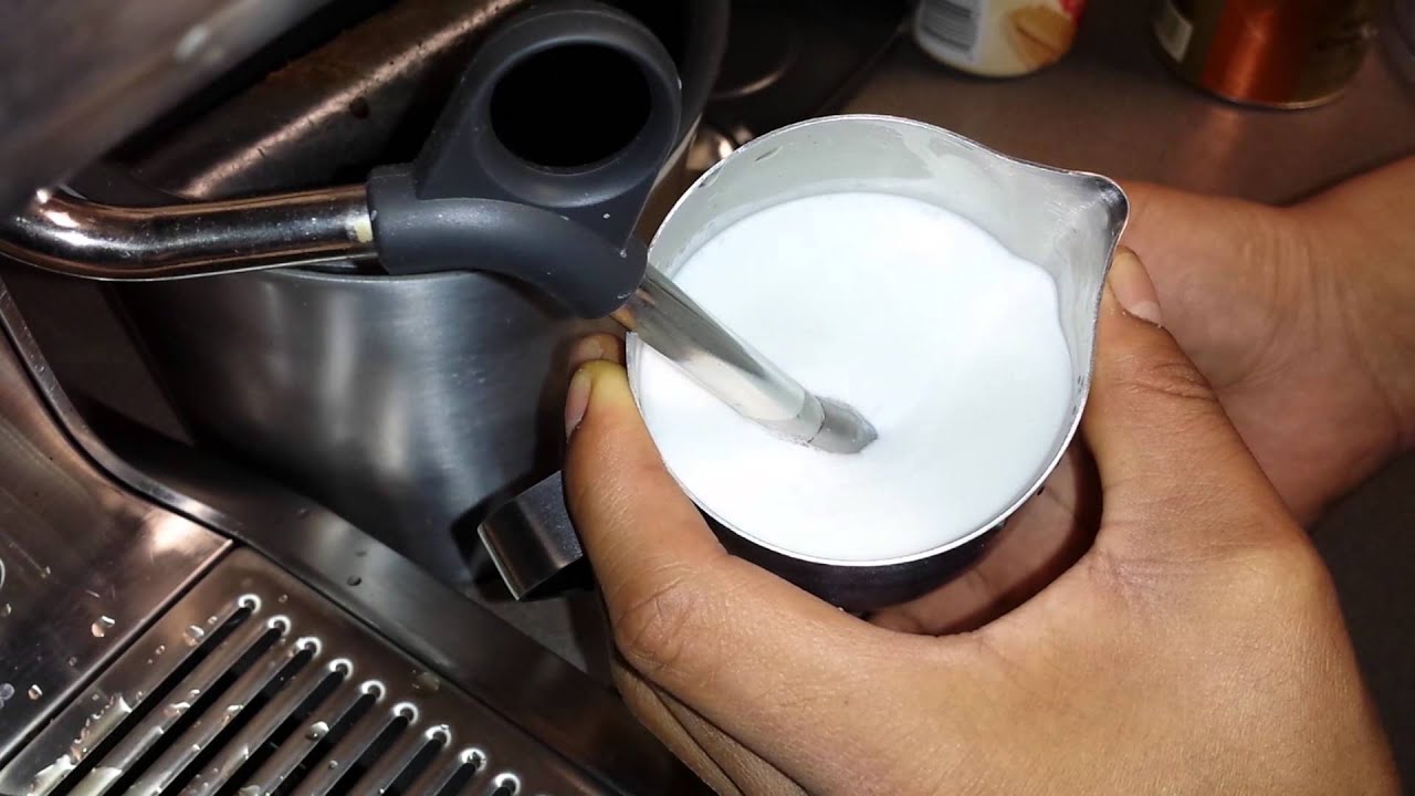 Frothing low fat milk technique