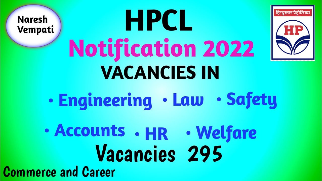 HPCL Notification 2022 | Job Notification in HPCL | Jobs in Hindustan Petroleum| Vempati Naresh