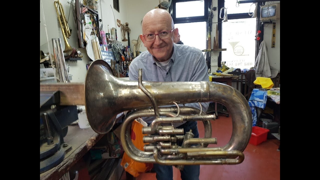 Brass Restoration to100 Year Old Salvation Army Euphonium for Steven Mead.