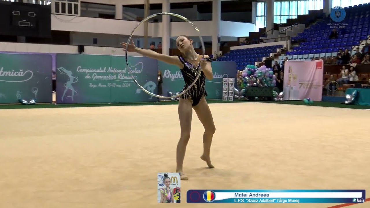 Matei Andreea LPS Szasz Adalbert Târgu Mureș Hoop C Naț  Școlar de Gimnastică Ritmică 2024 Jun II