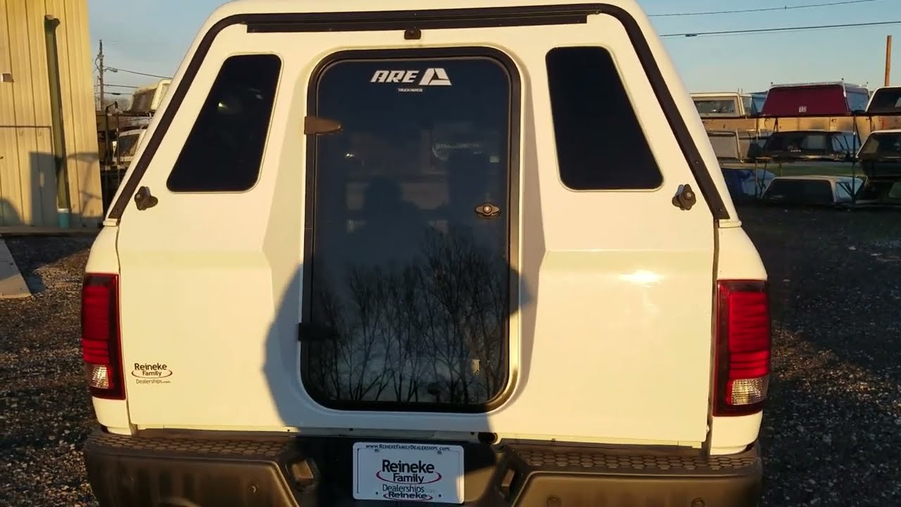 Walkaround of used ARE MX Series overlanding truck cap camper topper for sale 09-18 Ram 5.7 x-S/B